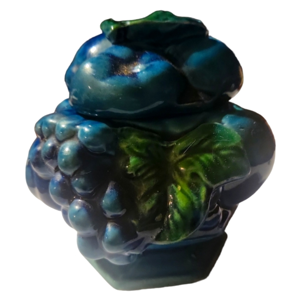Vtg 60's Inarco Mood Indigo Blue Lidded Sugar Jam Honey Bowl Dish